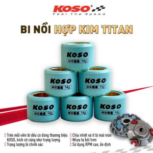 Bi nồi hợp kim titan KOSO EVO Racing Roller cho xe Vespa 125/150